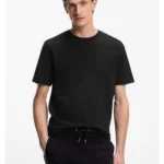 Cotton-blend T-shirt with bubble-jacquard structure