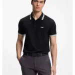 Cotton piqué polo shirt with logo details