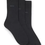 Three-pack of regular-length socks in stretch fabric