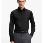 Regular-fit shirt in easy-iron cotton poplin