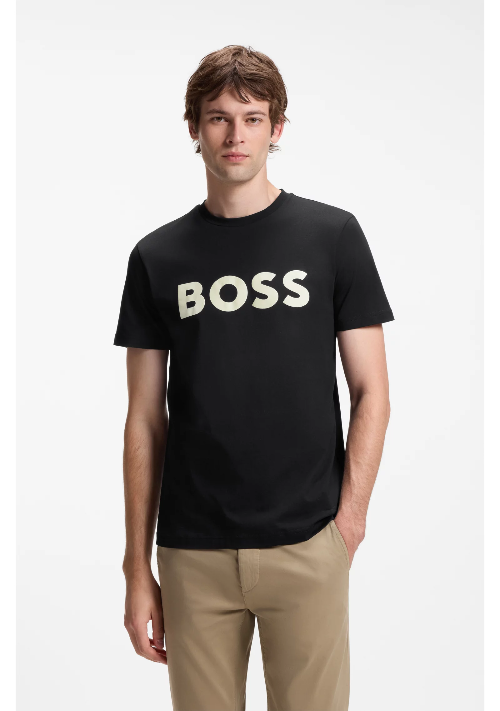 hbeu50481923_001_350 Cotton-jersey T-shirt with large logo print - Image 1
