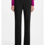 Regular-fit bootcut trousers in stretch fabric