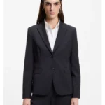 Slim-fit blazer in Italian-made virgin wool