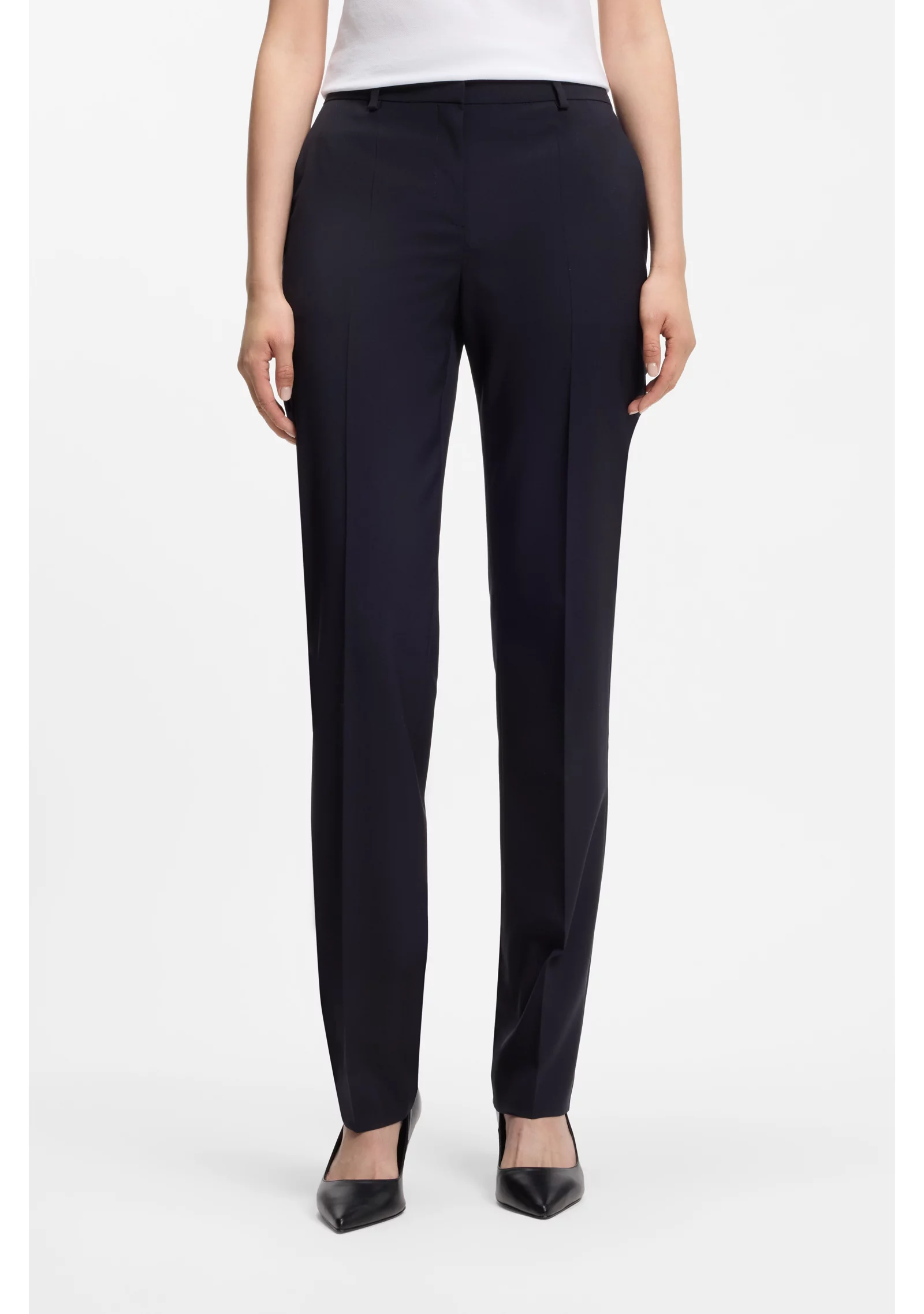hbeu50490045_404_350 Regular-fit trousers in Italian-made virgin wool - Image 1