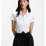 Cotton-piqué polo shirt with logo detail