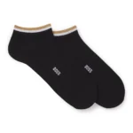 Two-pack of ankle socks with signature-stripe cuffs