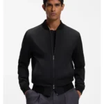 Slim-fit jacket in performance-stretch jersey
