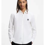 Slim-fit shirt in stretch-cotton canvas