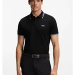 Slim-fit polo shirt with contrast-stripe details