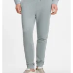 Cotton-terry tracksuit bottoms with logo patch