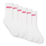 Six-pack of quarter-length socks with logo detail
