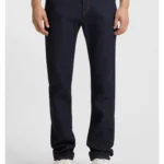 Slim-fit jeans in dark-blue stretch denim