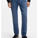 Slim-fit jeans in mid-blue stretch denim