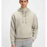Cotton-terry hoodie with logo print