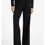 Drawstring pyjama bottoms in stretch cotton with logo detail