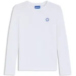 Cotton-jersey top with Happy HUGO logo badge