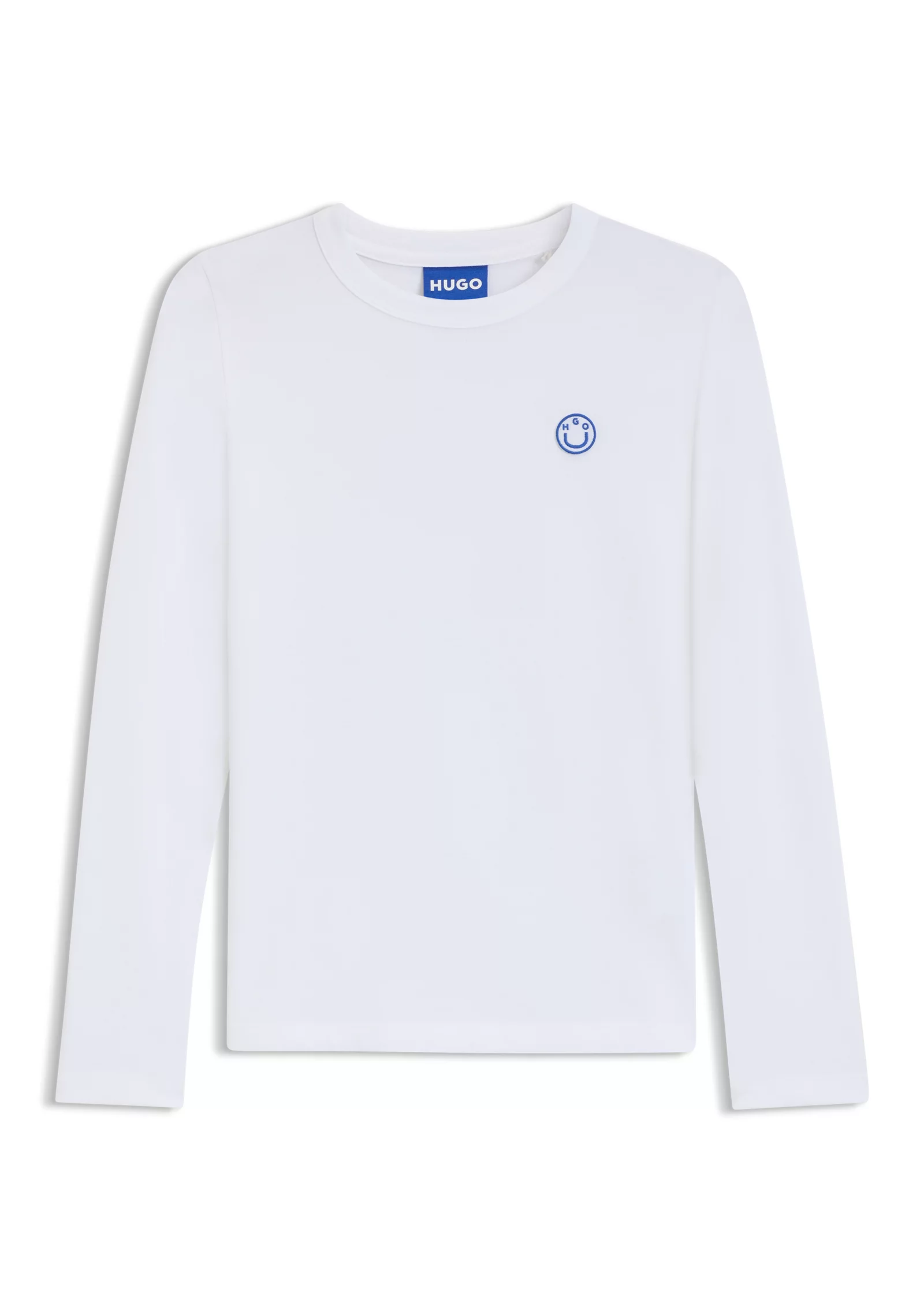 hbeu50520316_100_100 Cotton-jersey top with Happy HUGO logo badge - Image 1