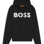 Relaxed-fit hoodie in cotton terry with large logo