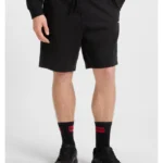 Cotton-terry shorts with logo print