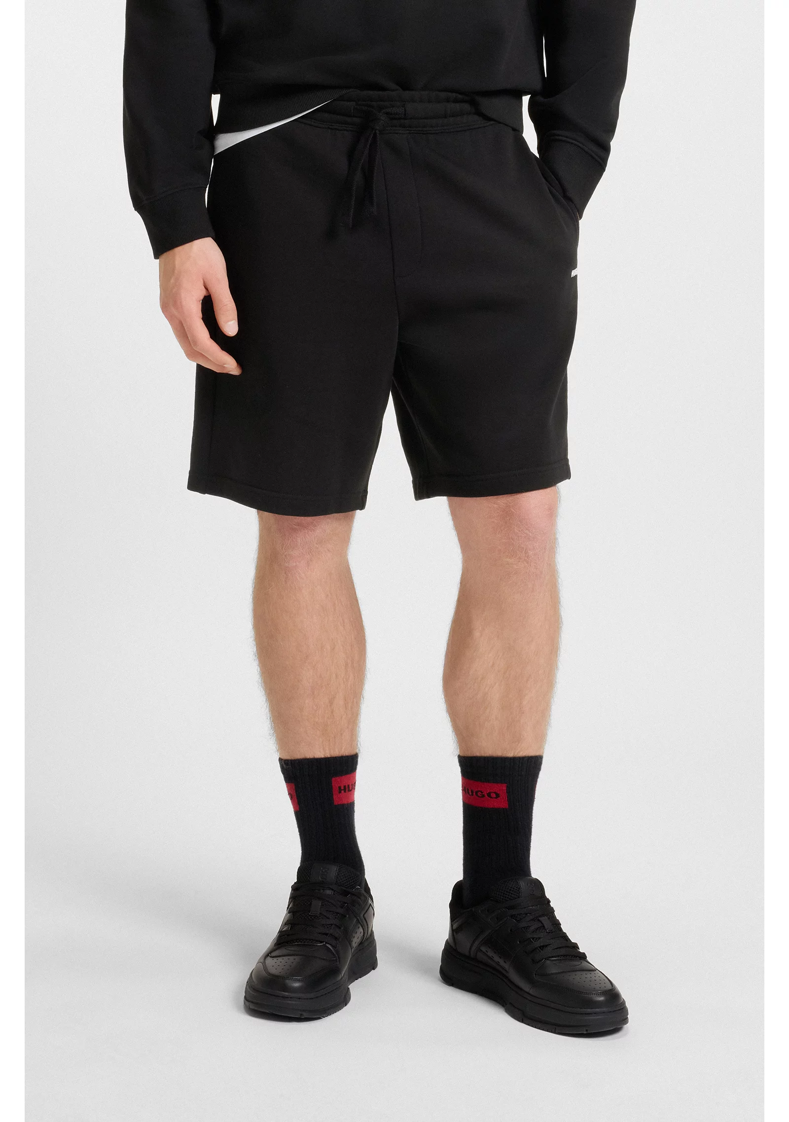 hbeu50530696_001_350 Cotton-terry shorts with logo print - Image 1