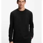 Cotton-blend pyjama T-shirt with waffle structure