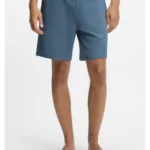 Waffle-structured pyjama shorts with embroidered logo