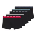 Five-pack of logo-waistband trunks in stretch cotton
