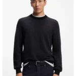 Knitted sweater in a cotton blend