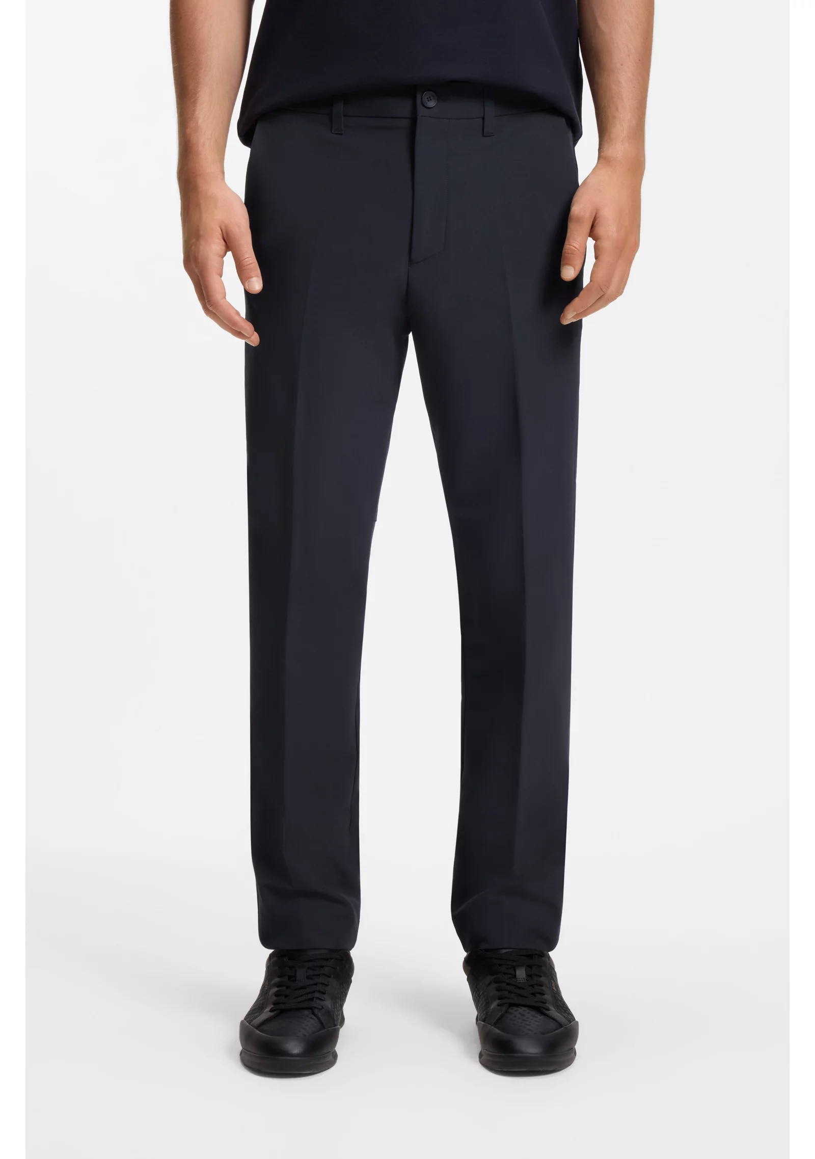 hbeu50534305_402_350 Regular-fit trousers in water-repellent stretch fabric - Image 1