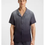 Regular-fit shirt with degradé monogram print