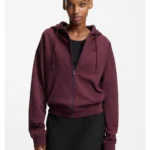 Cotton-terry zip-up hoodie with stacked-logo embroidery