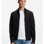 Knitted jacket in cotton and cashmere