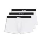 Three-pack of stretch-cotton trunks with logo waistbands