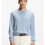 Knitted sweater in wool, silk and cashmere
