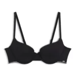 Underwire bra in microfibre with lace inserts