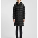 Water-repellent hooded coat with lightweight padding