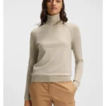 Slim-fit rollneck sweater in extra-fine merino wool