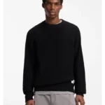 Relaxed-fit cotton sweater with raglan sleeves