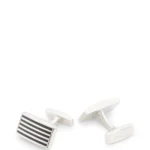 Cufflinks with coloured lines