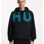 Cotton-terry hoodie with logo print