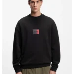 Cotton-terry sweatshirt with gradient logo