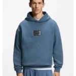 Cotton-terry hoodie with gradient logo