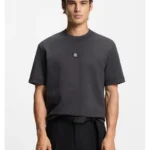 Cotton-blend T-shirt with stacked logo
