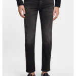 Delaware slim-fit jeans in black stretch denim
