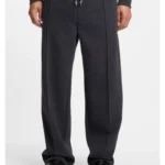 Relaxed-fit tracksuit bottoms with pintuck pleats