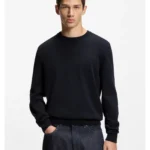 Cotton sweater with logo detail in slim fit
