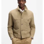 Water-repellent jacket in peached fabric