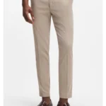 Slim-fit trousers in stretch-cotton dobby