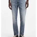 Tapered-fit jeans in blue comfort-stretch denim
