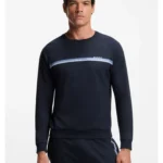 Cotton loungewear sweatshirt with chest branding